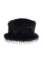 Load image into Gallery viewer, Dallas Hat Black & Beaded