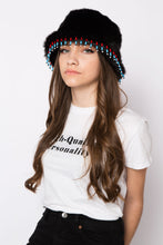 Load image into Gallery viewer, Dallas Hat Black & Beaded