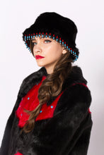 Load image into Gallery viewer, Dallas Hat Black & Beaded
