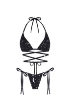 Görseli Galeri görüntüleyiciye yükleyin, Space Babe Gezegen Ve Burç Baskılı Siyah Bikini Altı