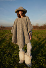 Load image into Gallery viewer, Cosmonaut Double Sided Faux Fur Poncho