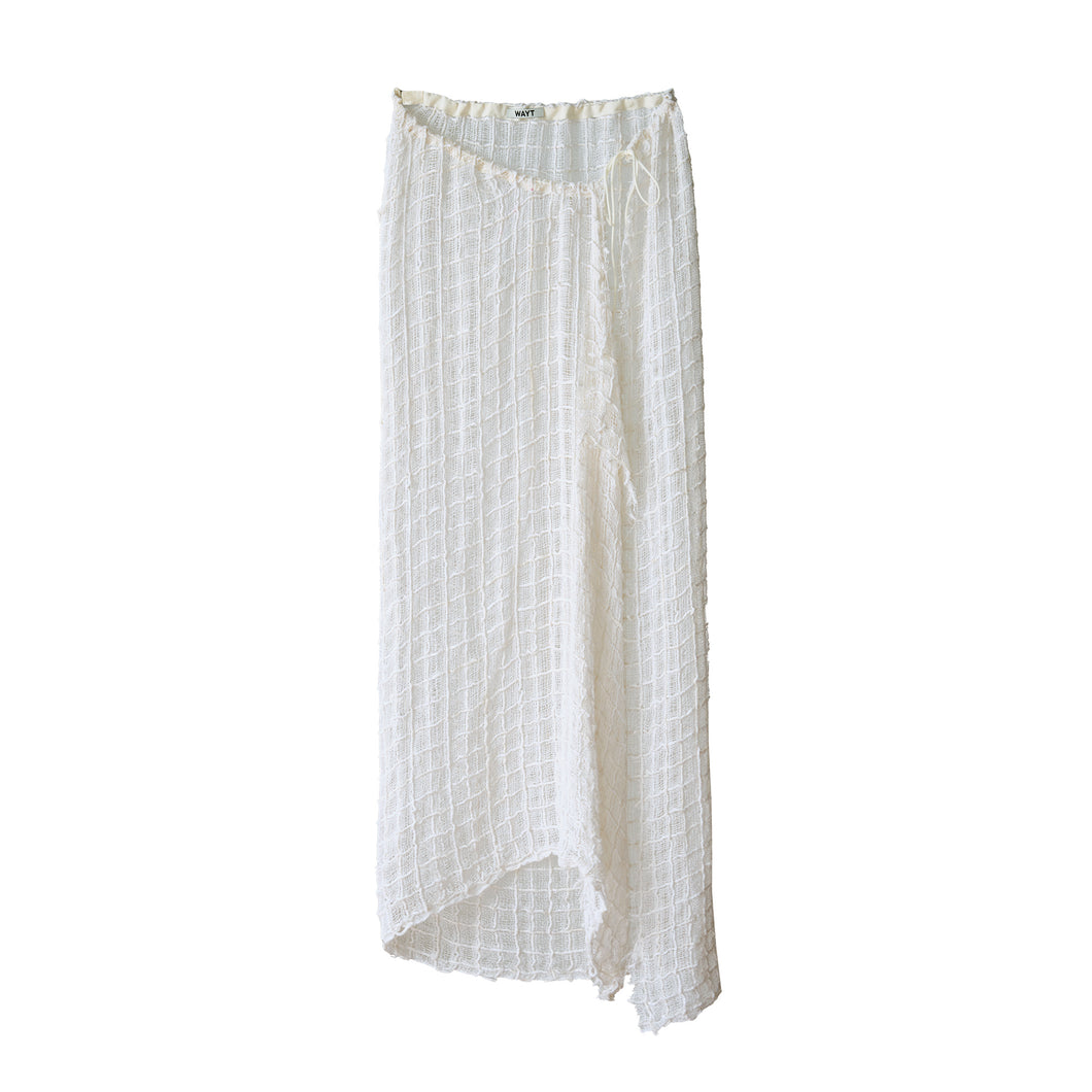 Dissonance Asymmetric Mesh Sarong Skirt