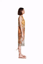 Görseli Galeri görüntüleyiciye yükleyin, Tarot Desenli Sarı File Plaj Elbisesi