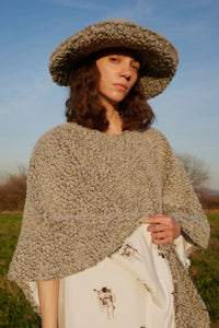 Cosmonaut Double Sided Faux Fur Poncho