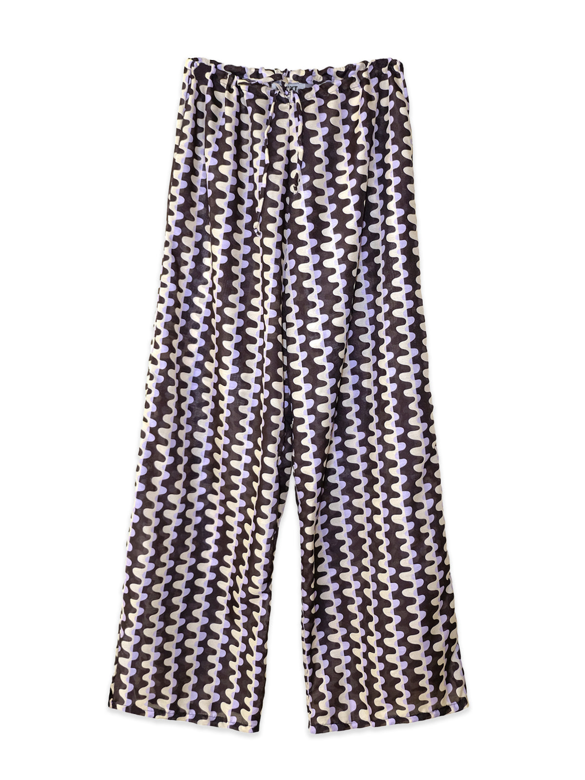WAYT printed pants in multicolor, lightweight fabric, relaxed silhouette