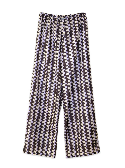 WAYT printed pants in multicolor, lightweight fabric, relaxed silhouette
