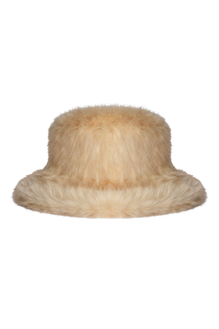 Polunin Buttery Beige Faux Fur Hat