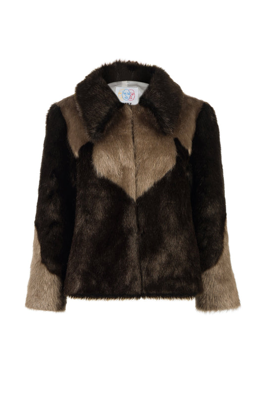 Arizona Jacket Brown & Taupe