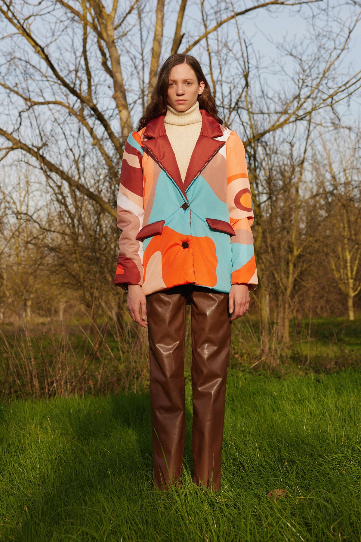 Mars Print Puffer Jacket