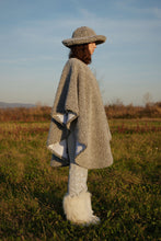 Load image into Gallery viewer, Cosmonaut Double Sided Faux Fur Poncho