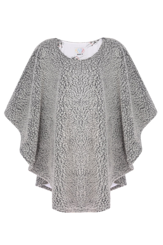 Cosmonaut Double Sided Faux Fur Poncho